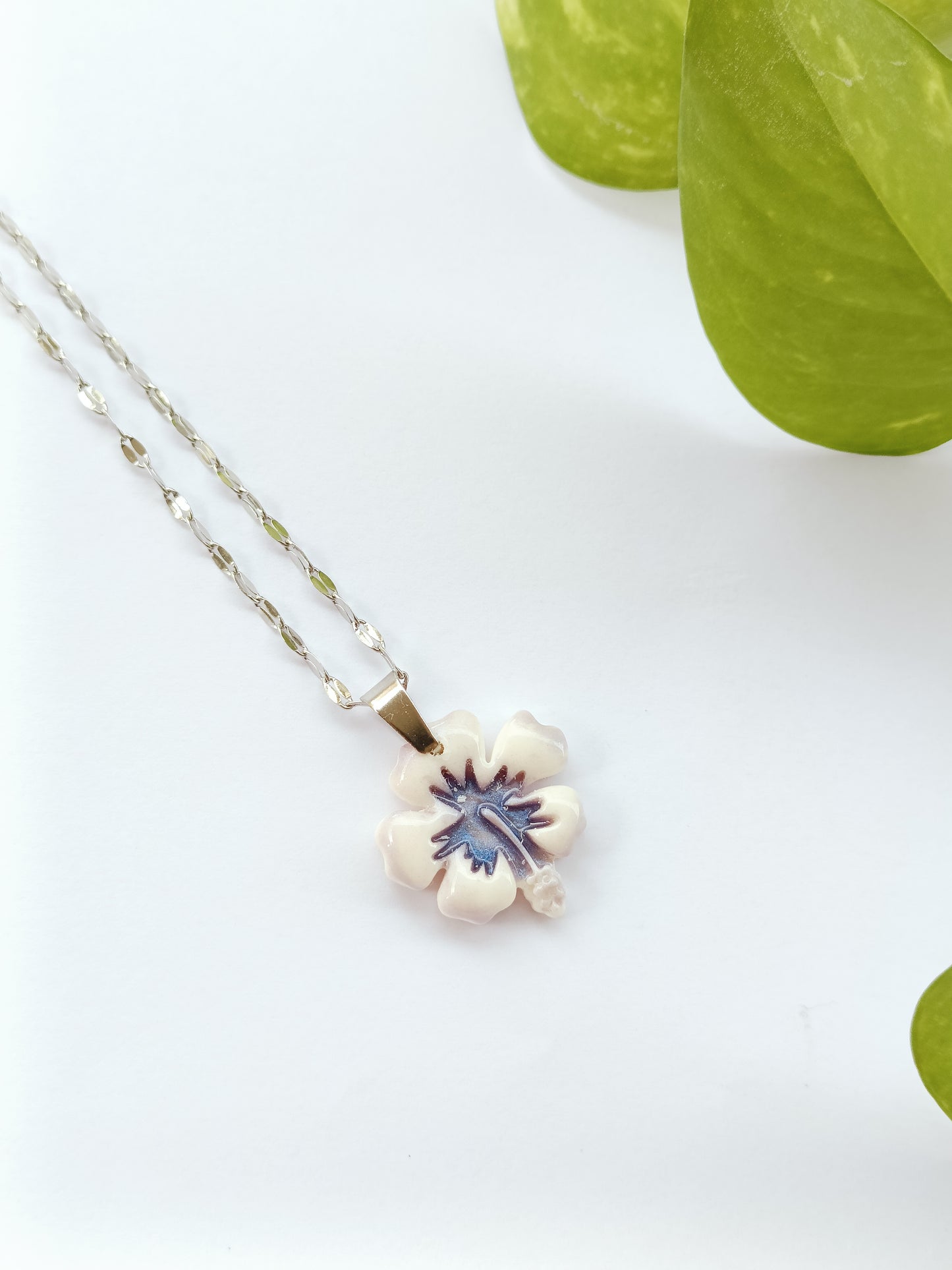 Collana Bianco/blu/viola